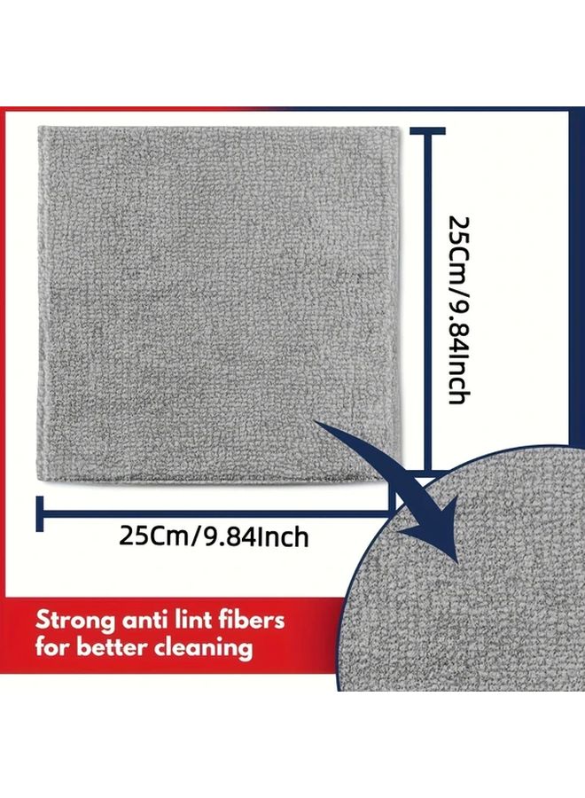 50 Pack Grey Ultrafine Fiber Microfiber Car Towels 9 84x9 84 Inch - Image 2